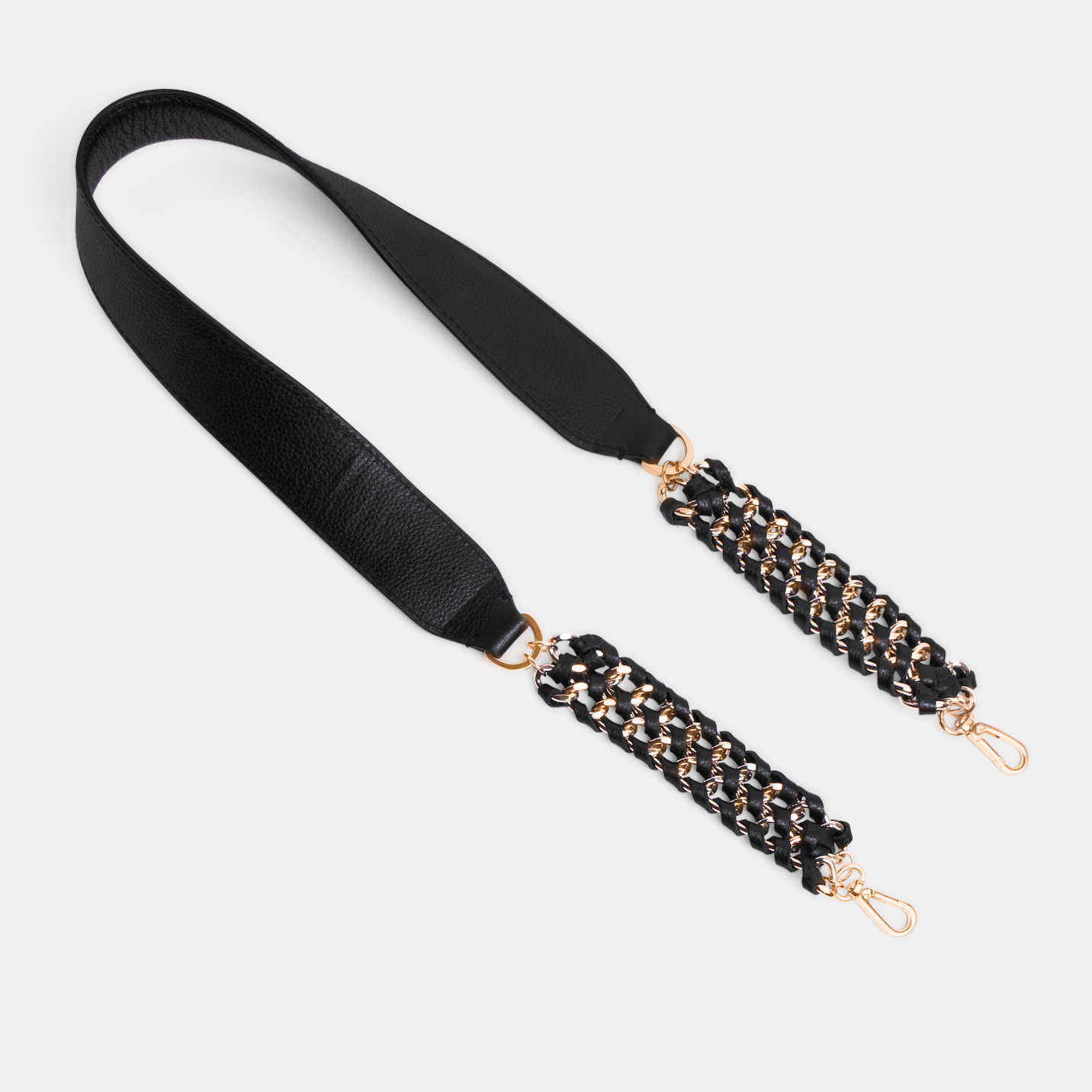 Basil leren schouderband met ketting