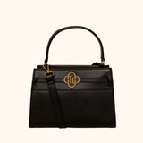 Flora Black Old Gold Handbag