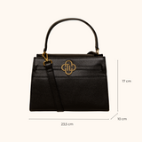 Flora Black Old Gold Handbag