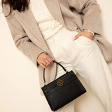 Flora Black Old Gold Handbag