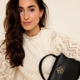 Flora Black Old Gold Handbag
