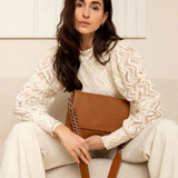 Sylvie Cognac Licht Goud Dames Crossbody