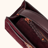Flora Dark Brown Old Gold Handbag
