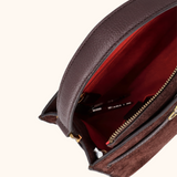 Flora Dark Brown Old Gold Handbag