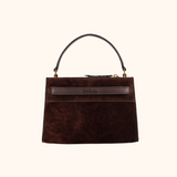 Flora Dark Brown Old Gold Handbag