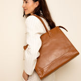 Jordan Cognac Goud - 15 inch Dames Laptoptas