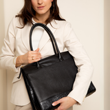 Jordan Zwart Goud - 15 inch Dames Laptoptas 
