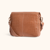 Sylvie Cognac Light Gold Women's Crossbody Full Grain Zeology-Leather