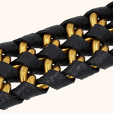 Teddy Zwart Oud Gouden Details Schouderband