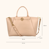 Nikki Taupe Oud Goud - 15 inch Dames Laptoptas 