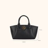 Lizzi Zwart Oud Goud Dames Handtas Full Grain Zeology-Leer