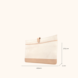 Maxime Taupe Oud Goud 15,6 t/m 17 inch Dames Laptoptas Full Grain Zeology-Leer