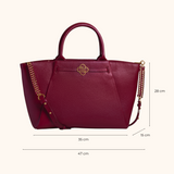 Nikki Burgundy Oud Goud - 15 inch Dames Laptoptas 