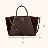 Nikki Dark Brown Old Gold - 15 inch Women's Laptop Bag