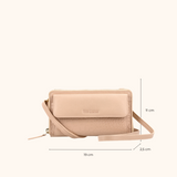 Christina Taupe Light Gold Women's Phone Bag Full Grain Zeology-Leather