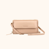 Christina Taupe Light Gold Women's Phone Bag Full Grain Zeology-Leather
