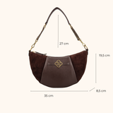 Cecile - Dark Brown Suede - Shoulderbag - Crossbodybag