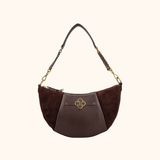 Cecile - Dark Brown Suede - Shoulderbag - Crossbodybag