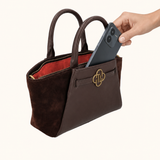 Lizzi - Dark Brown Suede - Handbag