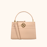 Flora Taupe Old Gold Handbag Full Grain Zeology-Leather