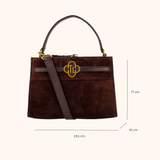 Flora Donker Bruin Oud Goud Dames Handtas