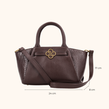 Lizzi - Donkerbruin Croco - Handtas - LIMITED EDITION