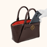 Lizzi - Donkerbruin Croco - Handtas - LIMITED EDITION
