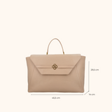 Maxime Taupe Oud Goud 15,6 t/m 17 inch Dames Laptoptas Full Grain Zeology-Leer