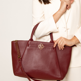 Nikki Burgundy Oud Goud - 15,6 inch Dames Laptoptas 
