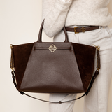 Nikki Donker Bruin Oud Goud - 15,6 inch Dames Laptoptas 