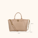 Nikki Taupe Oud Goud 15 inch Dames Laptoptas Full Grain Zeology-Leer