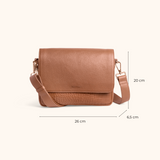 Sylvie Cognac Licht Goud Dames Crossbody