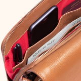 Sylvie Cognac Licht Goud Dames Crossbody