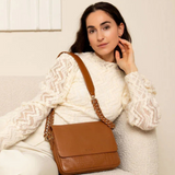 Sylvie Cognac Licht Goud Dames Crossbody