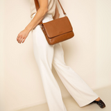 Sylvie Cognac Licht Goud Dames Crossbody