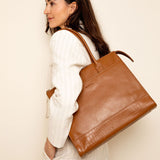 Jordan Cognac Gold 15 inch Women's Laptop Bag Full Grain Zeology-Leather