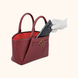 Lizzi Burgundy Oud Goud Dames Handtas Full Grain Zeology-Leer