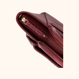 Lizzi Burgundy Oud Goud Dames Handtas Full Grain Zeology-Leer