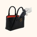 Lizzi Zwart Oud Goud Dames Handtas Full Grain Zeology-Leer