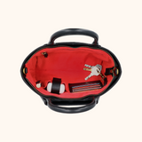 Lizzi Zwart Oud Goud Dames Handtas Full Grain Zeology-Leer