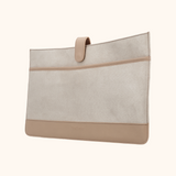 Nikki Taupe Oud Goud 15 inch Dames Laptoptas Full Grain Zeology-Leer