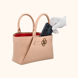 Lizzi Taupe Oud Goud Dames Handtas Full Grain Zeology-Leer