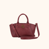 Lizzi Burgundy Oud Goud Dames Handtas Full Grain Zeology-Leer