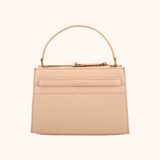 Flora Taupe Old Gold Handbag Full Grain Zeology-Leather
