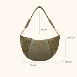 Cecile - Olive Green Suede - Shoulderbag - Crossbodybag