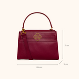 Flora Burgundy Oud Goud Dames Handtas