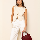 Flora Burgundy Oud Goud Dames Handtas