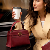 Flora Burgundy Oud Goud Dames Handtas