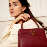 Flora Burgundy Oud Goud Dames Handtas