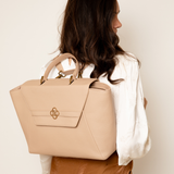 De Illy Taupe - 15,6 Inch Dames Laptoptas